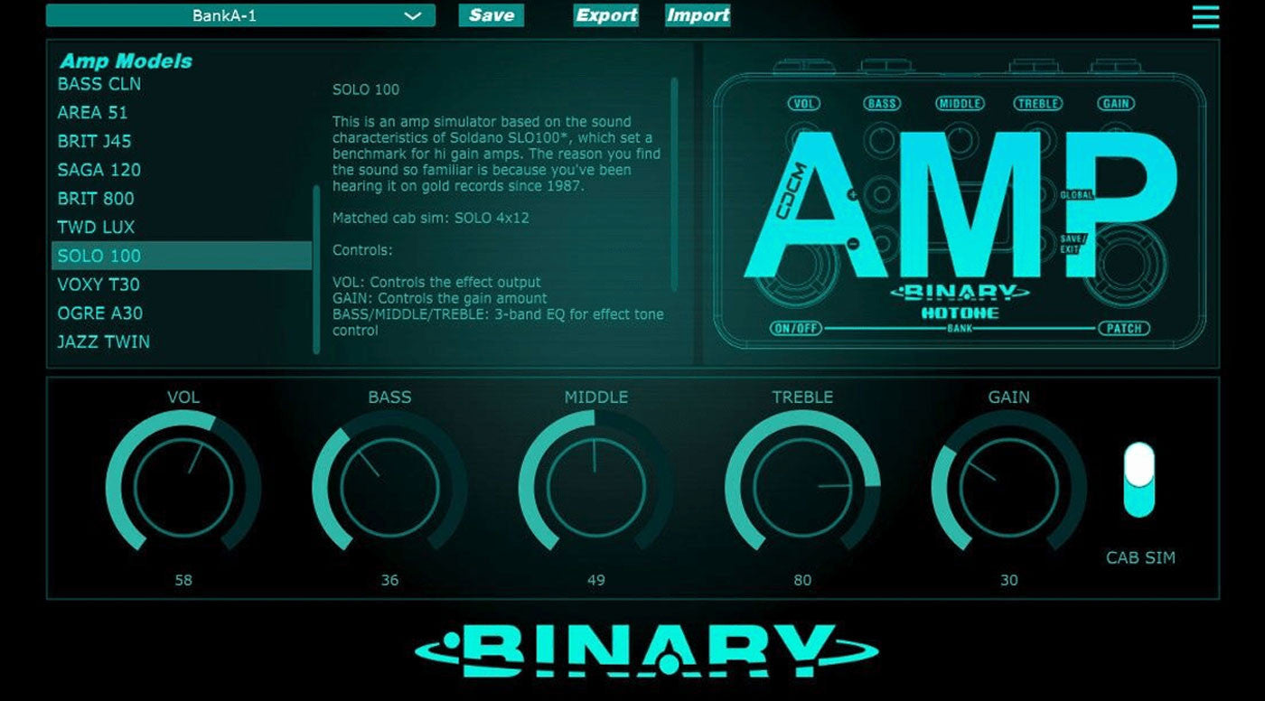 Hotone Binary Amp Simulator