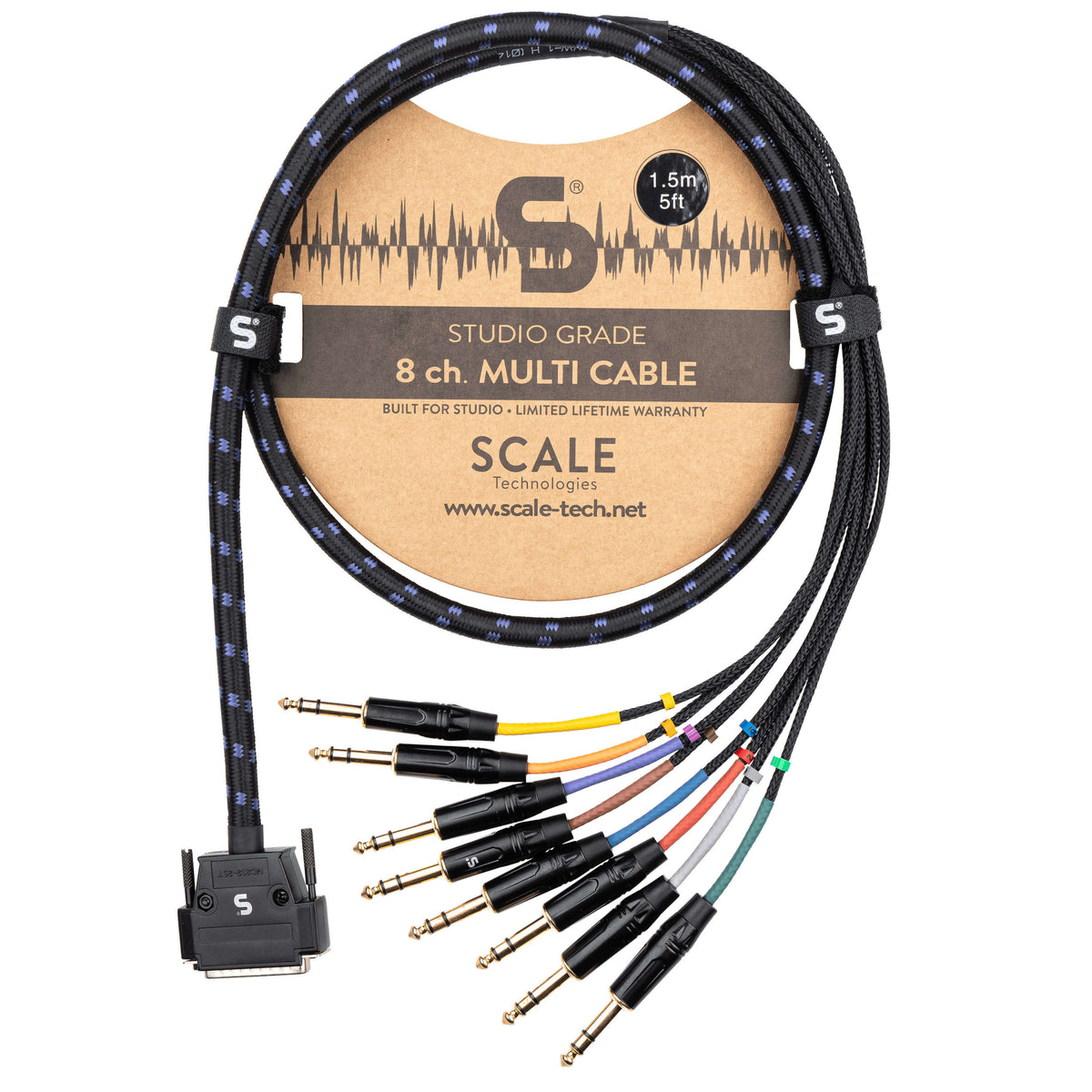 Dstr Set Scale SG8-DSTR 8-Channel DB25 to TRS Cable | ScaleNordic